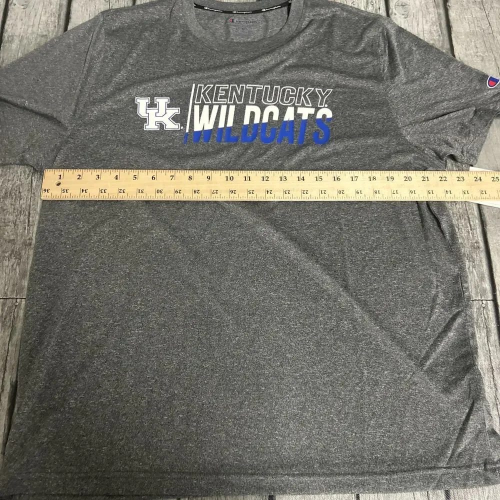 NWT Men’s Champion Kentucky Wildcats Performance Slash Stack SS Tshirt XL Grey - Picture 6 of 7